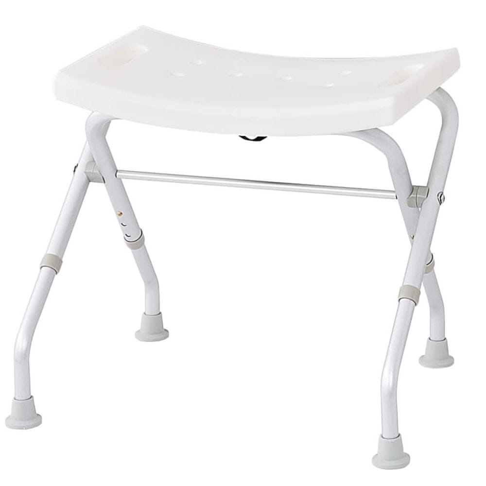 Vidaxl RIDDER Skladacia stolička do kúpeľne 110 kg, biela A0050301